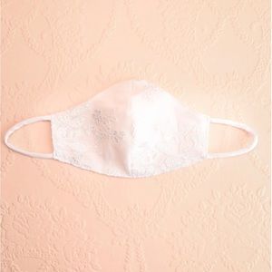 NWOT 1861 Bridal Face Mask White Lace O/S